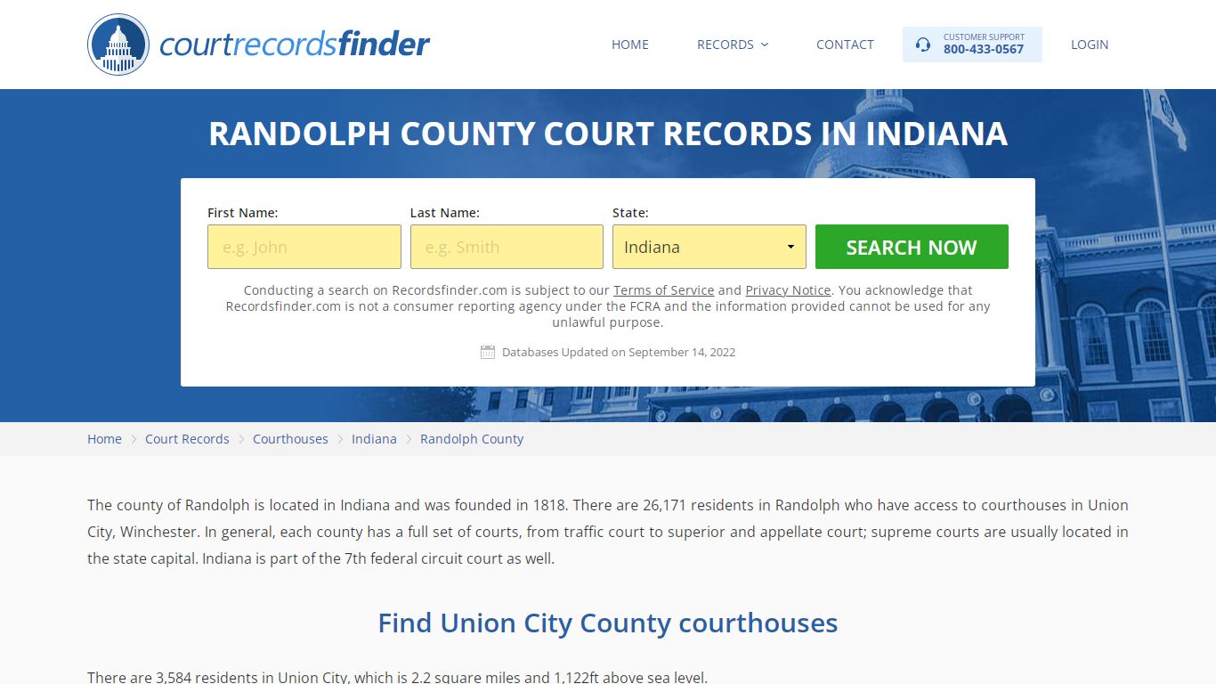 Randolph County Court Records in Indiana - RecordsFinder