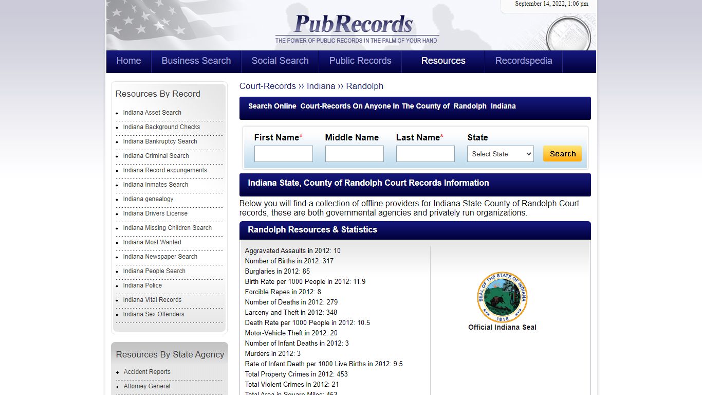 Randolph County, Indiana Court Records - Pubrecords.com